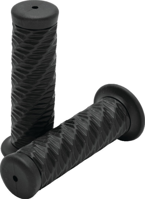 Bikers Choice 1 Inch Black Spiral Grip Bikers Choice Grips  AXOPROS
