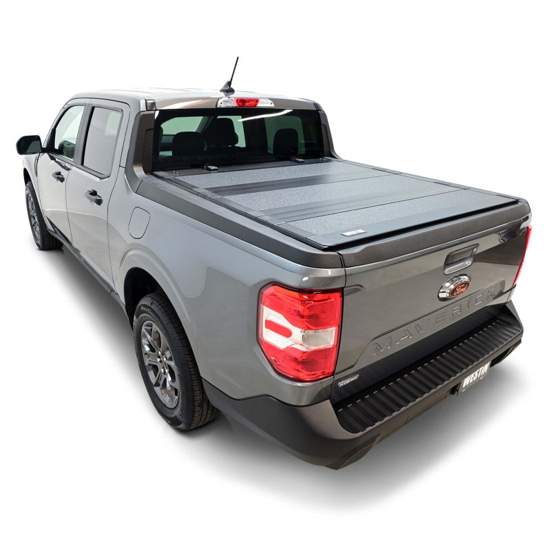 Westin 22-23 Ford Maverick 4WD 4ft. 6in. Bed Hard Tri-Fold Tonneau Cover - Black Westin Tonneau Covers - Hard Fold  AXOPROS