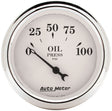 Auto Meter 2-1/16in 100PSI Electronic Oil Pressure Old Tyme White Gauge AutoMeter Gauges  AXOPROS