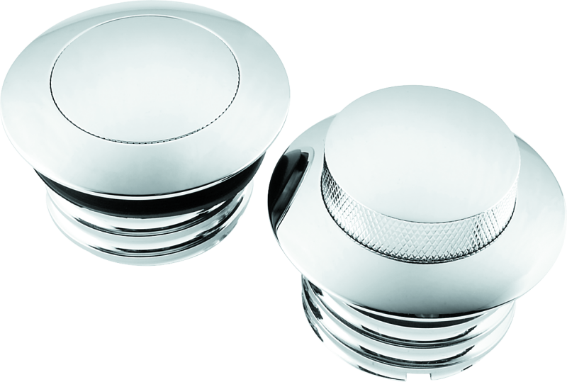 Bikers Choice 82 Up W/Dual Cap Chrome Pop Up Billet Gas CapSet Bikers Choice Fuel Caps  AXOPROS