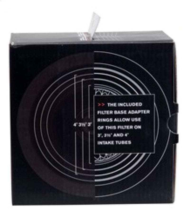 Spectre Adjustable Conical Air Filter 2-1/2in. Tall (Fits 3in. / 3-1/2in. / 4in. Tubes) - Black Spectre Air Filters - Universal Fit  AXOPROS