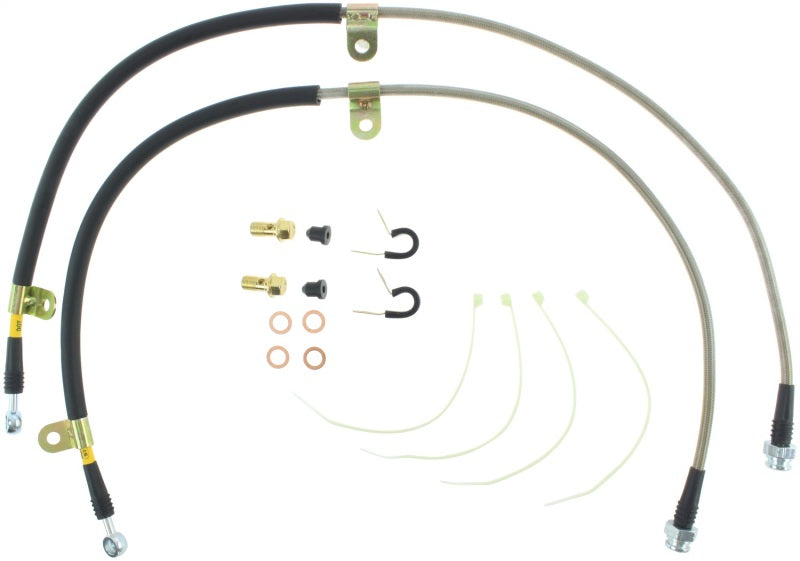 StopTech 09+ Nissan GTR Stainless Steel Front Brake Lines Stoptech Brake Line Kits  AXOPROS