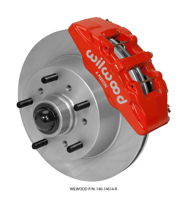 Wilwood Dynapro 6 Front Kit 11.75 Rotor Red 68-72 Ford F100 Wilwood Big Brake Kits  AXOPROS