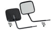 Kentrol 76-18 JEEP CJ/Wrangler YJ/TJ/JK Outback Mirrors Pair - Powdercoat Black Kentrol Doors  AXOPROS