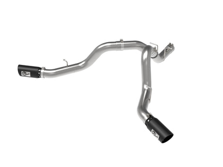 aFe aFe Large Bore-HD 4in 409SS DPF-Back Exhaust System w/Black Tip 20 GM Diesel Trucks V8-6.6L (td) L5P DPF Back aftermarket performance part
