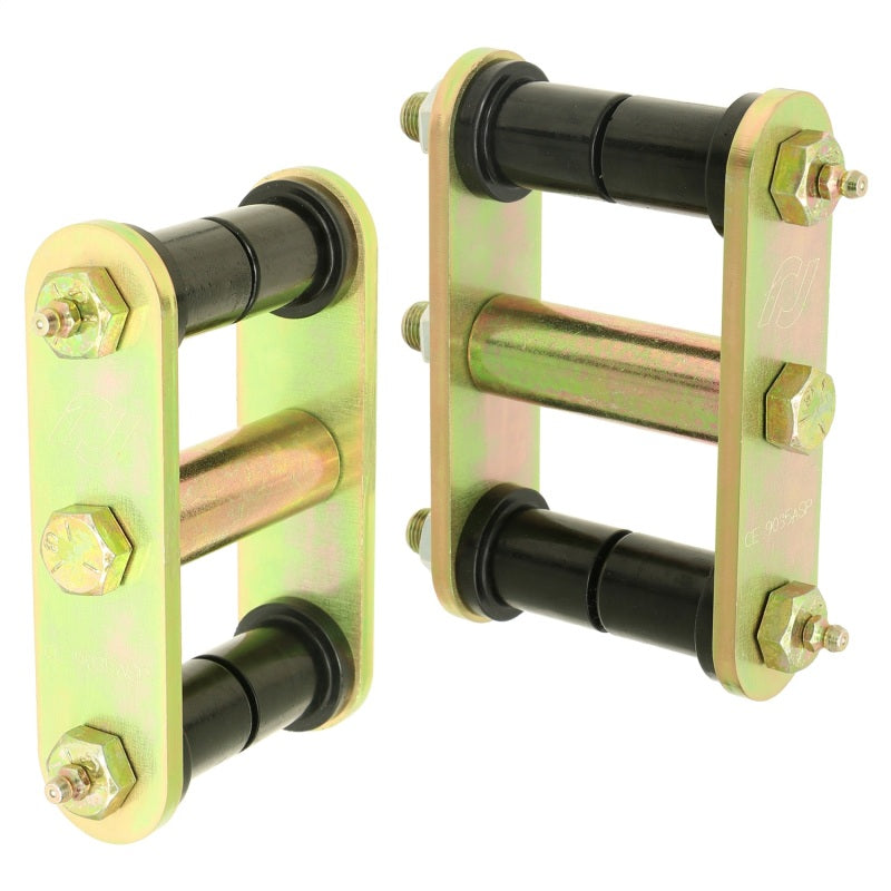 RockJock 76-86 CJ HD Leaf Spring Shackles Rear w/ Urethane Bushings HD Greasable Bolts Pair RockJock Leaf Springs & Accessories  AXOPROS