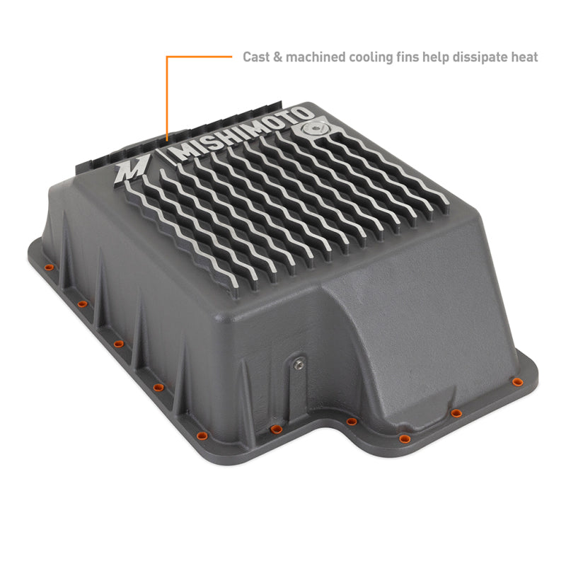 Mishimoto 89-10 Powerstroke E4OD 4R100 5R110 Trans Pan Cast GR Mishimoto Transmission Pans  AXOPROS