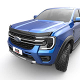 EGR 2024+ Ford Ranger Superguard Hood Shield - Dark Smoke EGR Hood Deflectors  AXOPROS