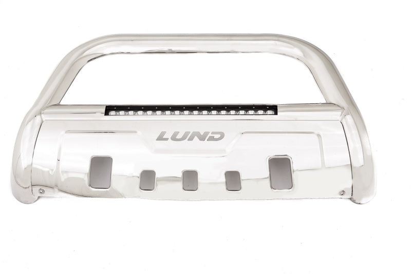 Lund 07-17 Chevy Silverado 1500 Bull Bar w/Light & Wiring - Polished LUND Bull Bars  AXOPROS