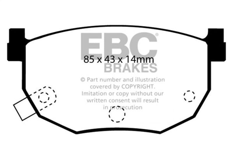 EBC 99-01 Hyundai Elantra 2.0 Ultimax2 Rear Brake Pads EBC Brake Pads - OE  AXOPROS