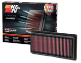K&N Replacement Panel Air Filter 12-14 Nissan Versa 1.6L 1.031in H x 9.125in OS L x 4in OS W K&N Engineering Air Filters - Drop In  AXOPROS