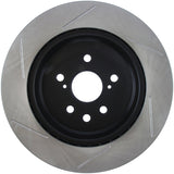 StopTech 13-14 Lexus GS300/350/400/430 Slotted Sport Rear Left Brake Rotor Stoptech Brake Rotors - Slotted  AXOPROS