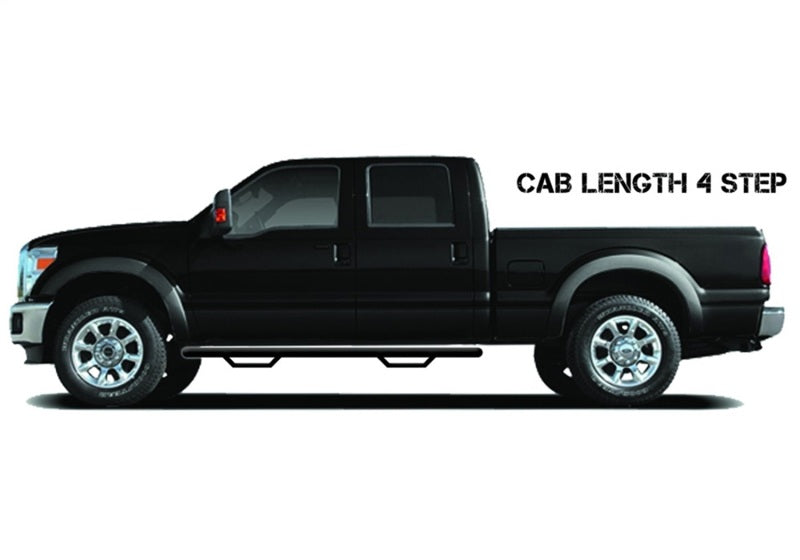 N-Fab Nerf Step 02-08 Dodge Ram 1500/2500/3500 Quad Cab 4 Door - Tex. Black - Cab Length - 3in N-Fab Side Steps  AXOPROS