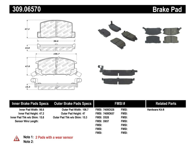 StopTech Performance 1/90-95/00-05 Toyota MR2/Spyder Rear Brake Pads Stoptech Brake Pads - Performance  AXOPROS