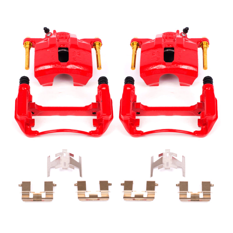 Power Stop 97-99 Acura CL Front Red Calipers w/Brackets - Pair PowerStop Brake Calipers - Perf  AXOPROS