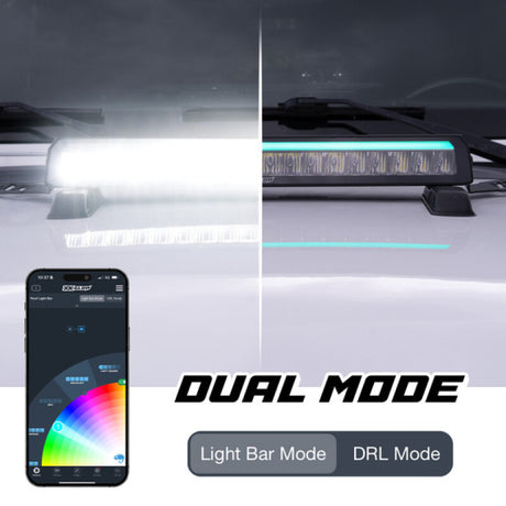 XKGLOW XK Glow XKmax 7in Offroad Light Bar w/ RGBW Chasing DRL & App Control Light Bars & Cubes aftermarket performance part