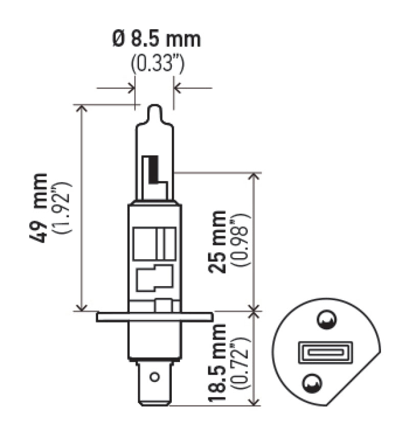 Hella Optilux H1 100W XB Extreme White Bulbs (Pair) Hella Bulbs  AXOPROS