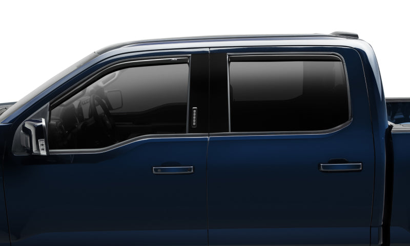 AVS 15-18 Ford F-150 Supercrew Ventvisor In-Channel Front & Rear Window Deflectors 4pc - Smoke AVS Wind Deflectors  AXOPROS