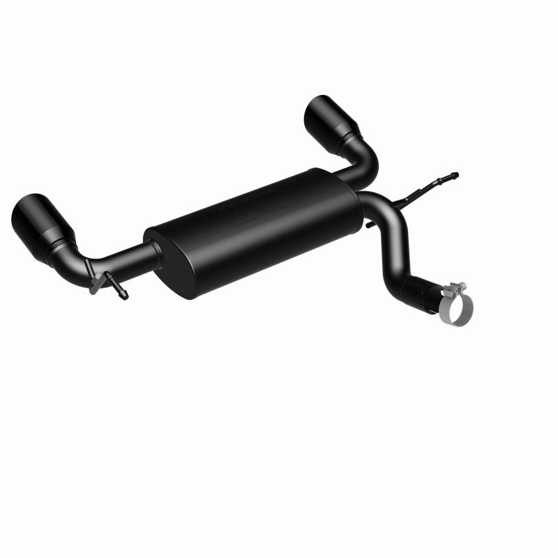 MagnaFlow 07-17 Jeep Wrangler JK 3.8/3.6L Dual Split Rear Exit Black Axle-Back Exhaust - AXOPROS Magnaflow Axle Back  