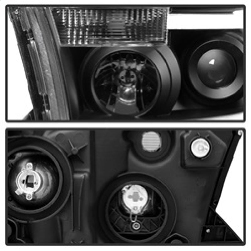 Xtune Toyota Tundra 07-13 LED Light Bar Projector Headlights Black PRO-JH-TTU07-LED-BK SPYDER Headlights  AXOPROS