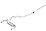 Borla 16-17 Ford Focus RS 2.3L MT Round Angle-Cut Tips Split Rear Exit ATAK Catback Exhaust Borla Catback  AXOPROS