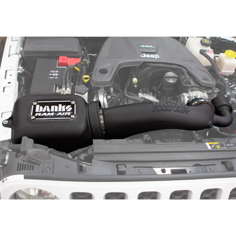 Banks Power 18-20 Jeep 3.6L Wrangler (JL) Ram-Air Intake System - Dry Filter Banks Power Short Ram Air Intakes  AXOPROS