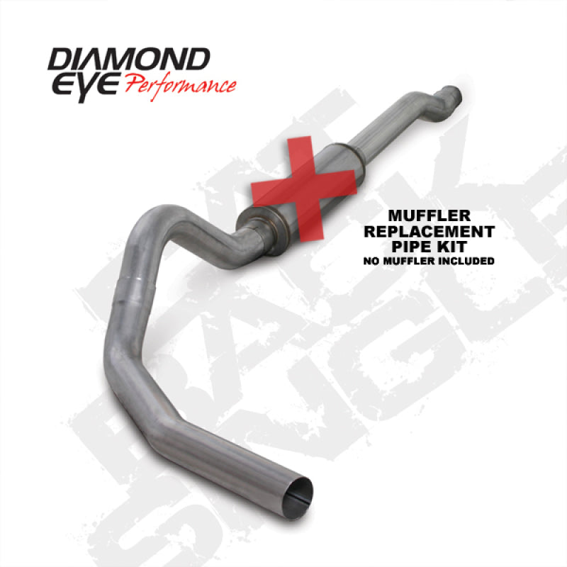 Diamond Eye KIT 4in CB MFLR RPLCMENT PIPE SGL AL: 03-07 FORD 6.0L F250/F350 (Extended Cab Only) Diamond Eye Performance Catback  AXOPROS