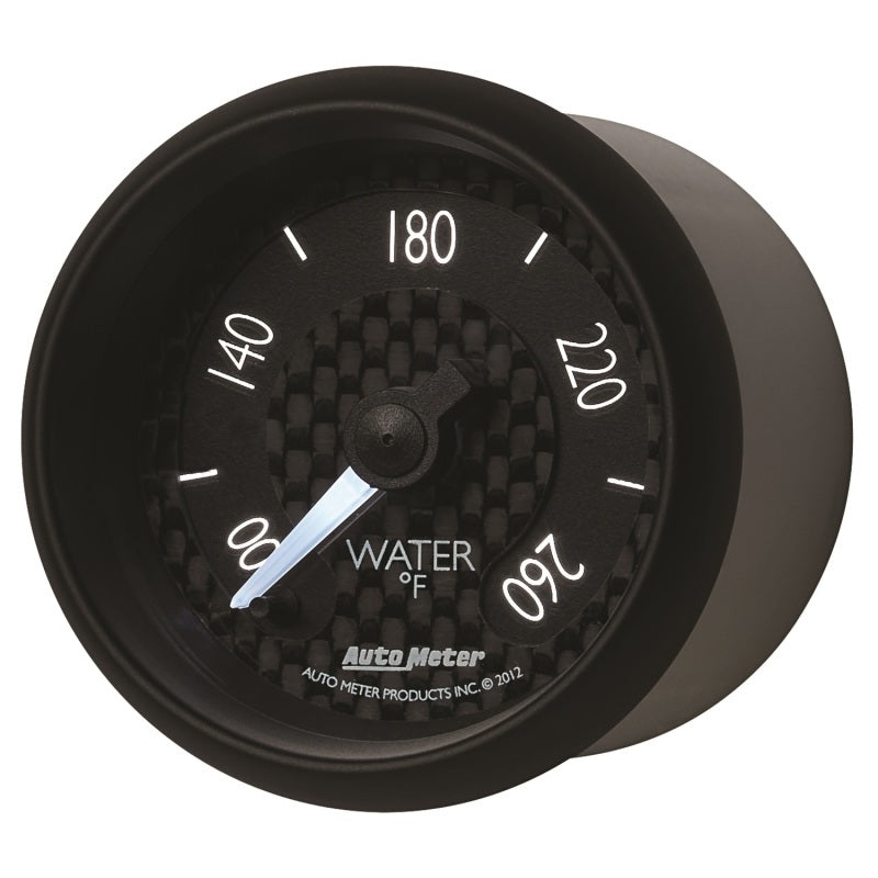Autometer GT Series 52mm Full Sweep Electronic 100-260 Deg F Water Temperature Gauge AutoMeter Gauges  AXOPROS