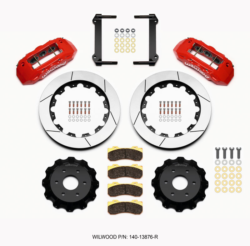 Wilwood TX6R Front Kit 16.00in Red 1999-2014 GM Truck/SUV 1500 Wilwood Big Brake Kits  AXOPROS
