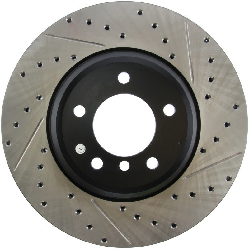 StopTech 07-09 BMW 335 (E90/E92/E93) Slotted & Drilled Left Front Rotor Stoptech Brake Rotors - Slot & Drilled  AXOPROS