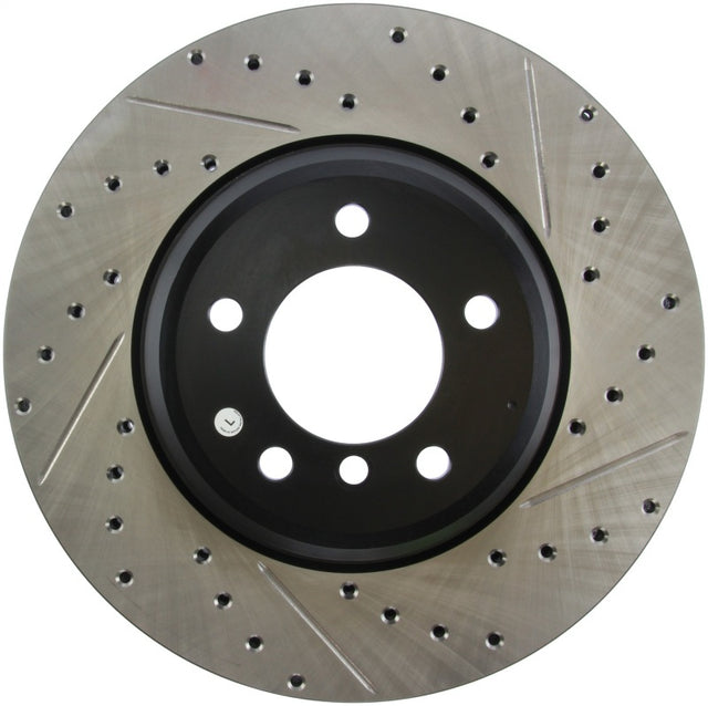 StopTech 07-09 BMW 335 (E90/E92/E93) Slotted & Drilled Left Front Rotor Stoptech Brake Rotors - Slot & Drilled  AXOPROS
