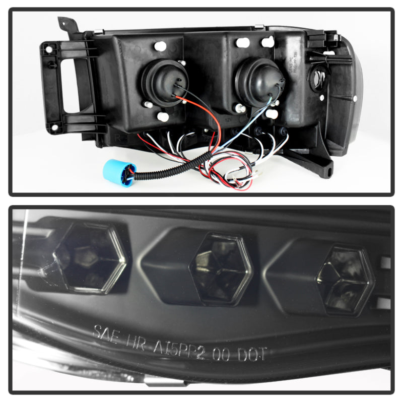 Spyder Dodge Ram 1500 02-05 03-05 Projector Headlights LED Halo LED Blk Smke PRO-YD-DR02-HL-BSM SPYDER Headlights  AXOPROS