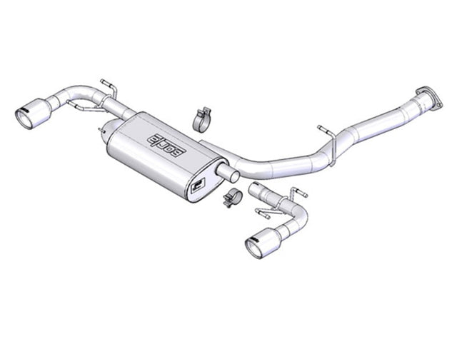 Borla 03-09 Mazda RX-8 1.3L Single Round Rolled Angle-Cut Cat-Back Exhaust Borla Catback  AXOPROS