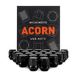 Mishimoto Steel Acorn Lug Nuts M14 x 1.5 - 24pc Set - Black Mishimoto Lug Nuts  AXOPROS