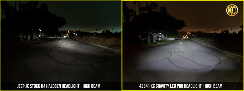 KC HiLiTES 07-18 Jeep JK (Not for Rubicon/Sahara) 7in. Gravity LED Pro DOT Headlight (Pair Pack Sys) KC HiLiTES Headlights  AXOPROS