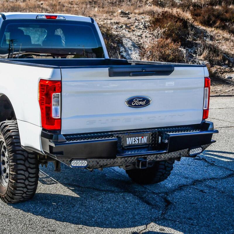 Westin 17-21 Ford F-250/350 HDX Bandit Rear Bumper - Black Westin Bumpers - Steel  AXOPROS