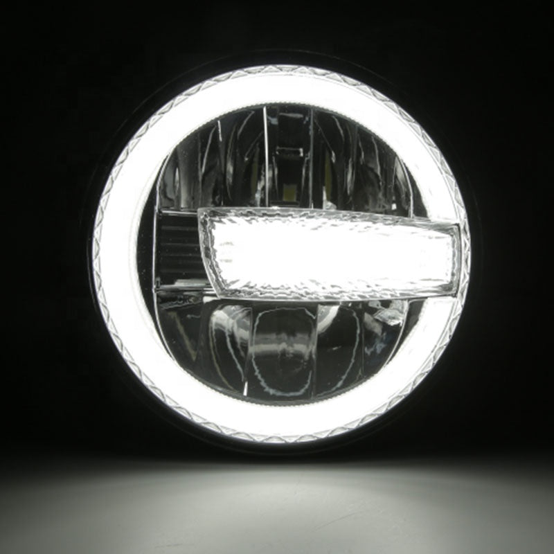 Raxiom 97-18 Jeep Wrangler TJ/JK 7-Inch LED Headlights w/ Halos- Black Housing (Clear Lens) Raxiom Headlights  AXOPROS
