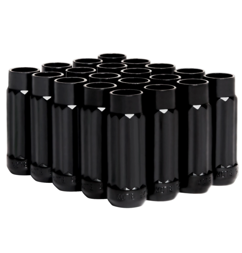 BLOX Racing 12-Sided P17 Tuner Lug Nuts 12x1.5 - Black Steel - Set of 20 (Socket not included) BLOX Racing Lug Nuts  AXOPROS