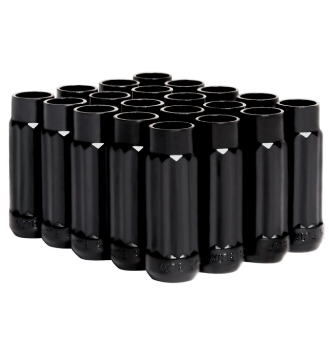 BLOX Racing 12-Sided P17 Tuner Lug Nuts 12x1.5 - Black Steel - Set of 20 (Socket not included) BLOX Racing Lug Nuts  AXOPROS