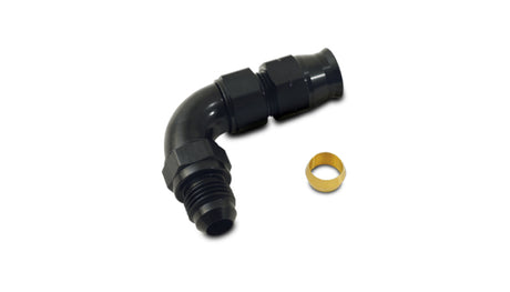 Vibrant 90 Degree 3/8in Tube to Male -6AN Flare Adapter w/ Olive Inserts Vibrant Fittings  AXOPROS