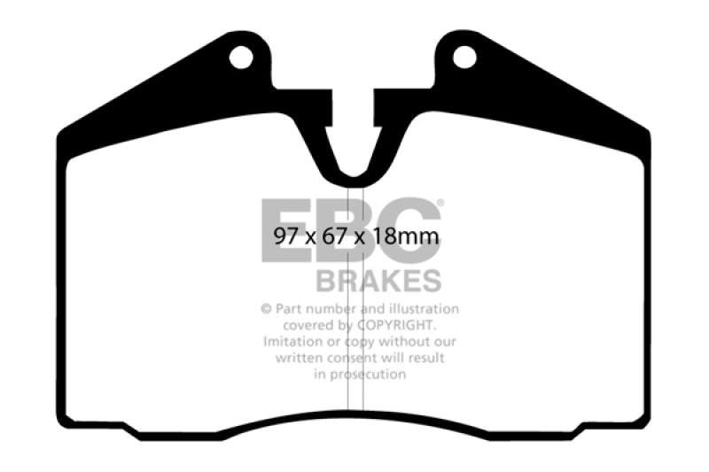 EBC 89-95 Ferrari 348 3.4 Yellowstuff Front and Rear Brake Pads EBC Brake Pads - Performance  AXOPROS