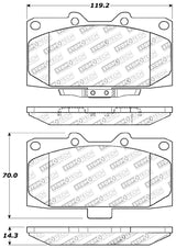 StopTech Performance 06-07 Subaru Impreza WRX/WRX STi Front Brake Pads Stoptech Brake Pads - Performance  AXOPROS