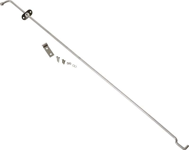 Kentrol 72-86 Jeep CJ Hood Prop Rod - Polished Silver Kentrol Hoods  AXOPROS