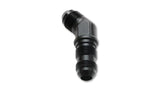 Vibrant -4AN Bulkhead Adapter 45 Degree Elbow Fitting - Anodized Black Only Vibrant Fittings  AXOPROS