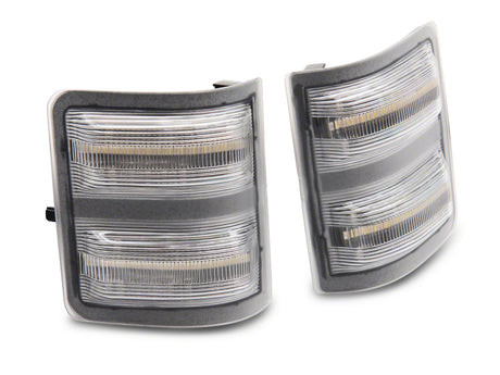 Raxiom Raxiom 11-16 Ford F-250/F-350 Super Duty Axial LED SEQL Switchback Side Mirror Marker Lamps- Clear Sidemarkers & Indicators aftermarket performance part