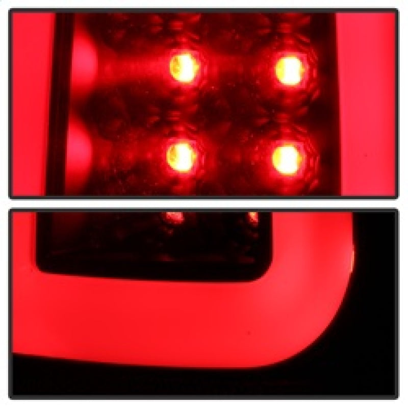 Spyder 08-16 Ford Super Duty F-250 V3 Light Bar LED Tail Lights - Black (ALT-YD-FS07V3-LBLED-BK) SPYDER Tail Lights  AXOPROS