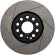 StopTech Power Slot 06-10 Audi A3 / 08-10 TT / 06-09 VW GTI Mlk V/Passat Right Front Slotted Rotor Stoptech Brake Rotors - Slotted  AXOPROS