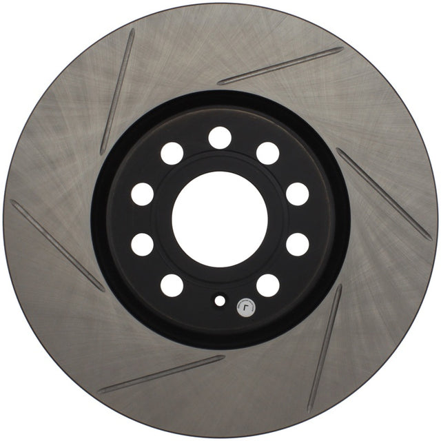 StopTech Power Slot 06-10 Audi A3 / 08-10 TT / 06-09 VW GTI Mlk V/Passat Right Front Slotted Rotor Stoptech Brake Rotors - Slotted  AXOPROS