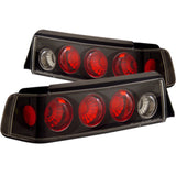 ANZO 1988-1991 Honda Civic Taillights Black ANZO Tail Lights  AXOPROS