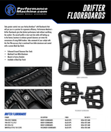 Performance Machine Floorboard Assembly Rider Drifter - Black Ops Performance Machine Footpegs  AXOPROS